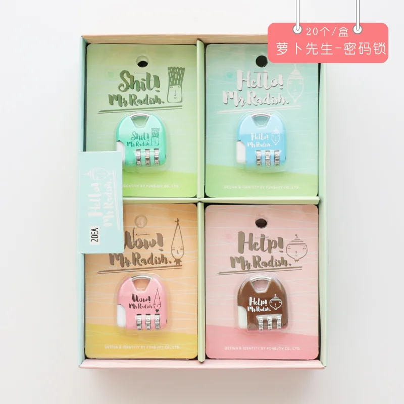 

1PCS Cute Colorful Alloy Combination Code Number Lock Padlock Luggage lock Cabinet Locks For School Office Supplies Fashion Gift