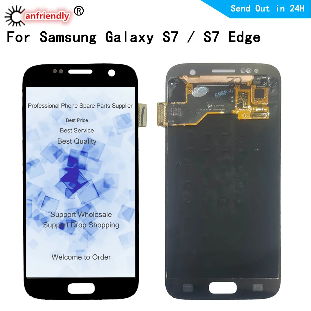 Для samsung galaxy S7 S 7 edge G930 G930F G930W8 G935 G9350 G935F G935W8 ЖК дисплей + сенсорная панель экран