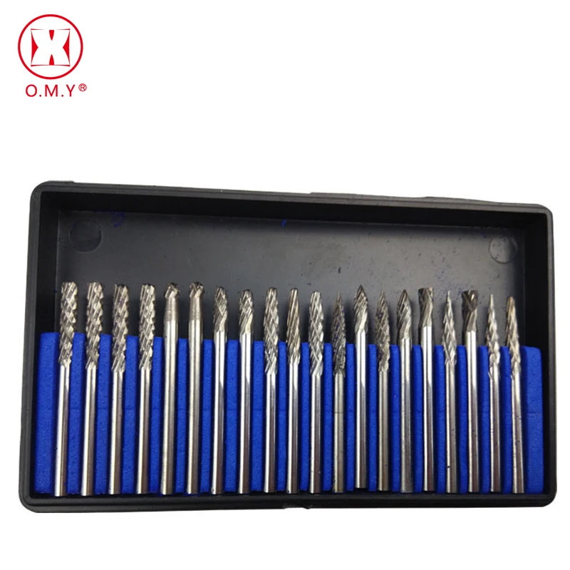

OMY 20pcs New CNC Tool Grinders Accessories Tungsten Carbide Cutter Rotary File Woodworking Milling Cutter Polishing Head 3*6mm