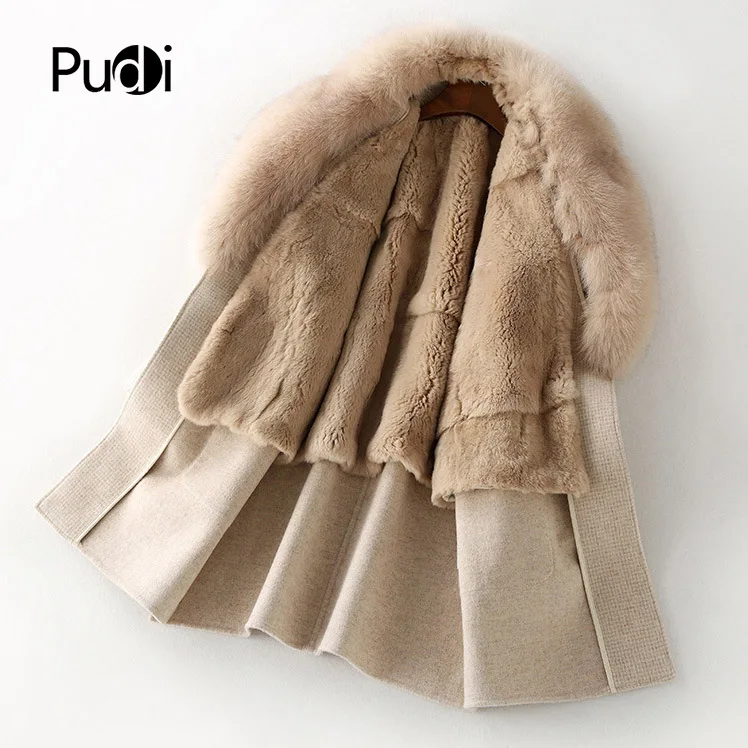 Fourrure Manteau Veste Loisirs Laine Ro18153 Pudi Avec Lady De Poche Style Plaid Livraison 2019 Col Femmes Automne Big Fox Hiver qcHBg06B8U
