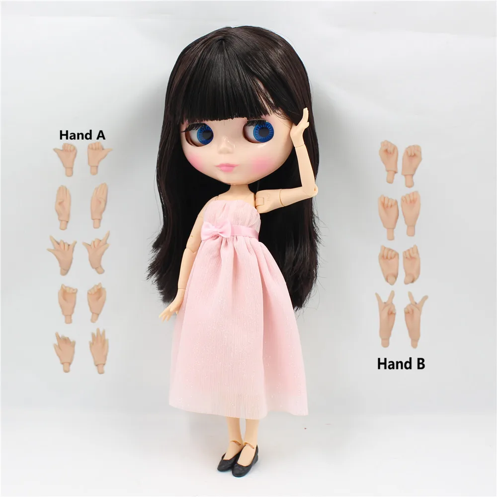 Ледяная кукла DBS Blyth 1/6 игрушка темно коричневые волосы шарнир тела bjd натуральная