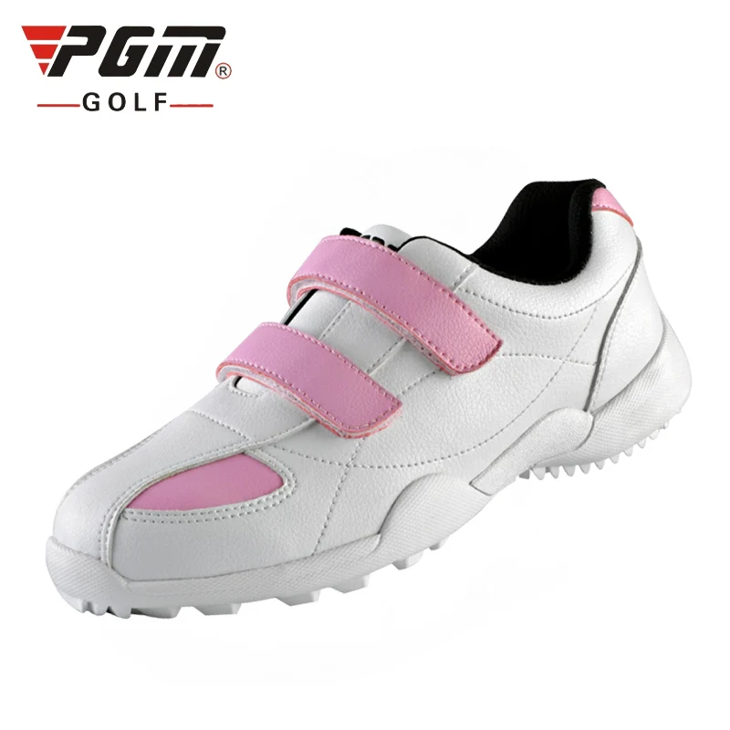 Детская обувь для гольфа для девочек; нескользящие кожаные сетчатые уличные детские кроссовки для мальчиков; спортивная обувь на липучке; AA20174