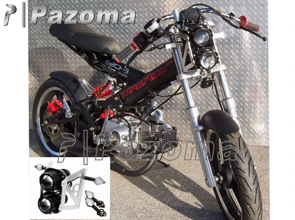 Двойная фара наборный Streetfighters проектор фара мотоцикла + желтый сигнал поворота для Kawasaki KLX450 KLX250 Двойная фара наборный Streetfighters проектор фара мотоцикла + желтый сигнал поворота для Kawasaki KLX450 KLX250