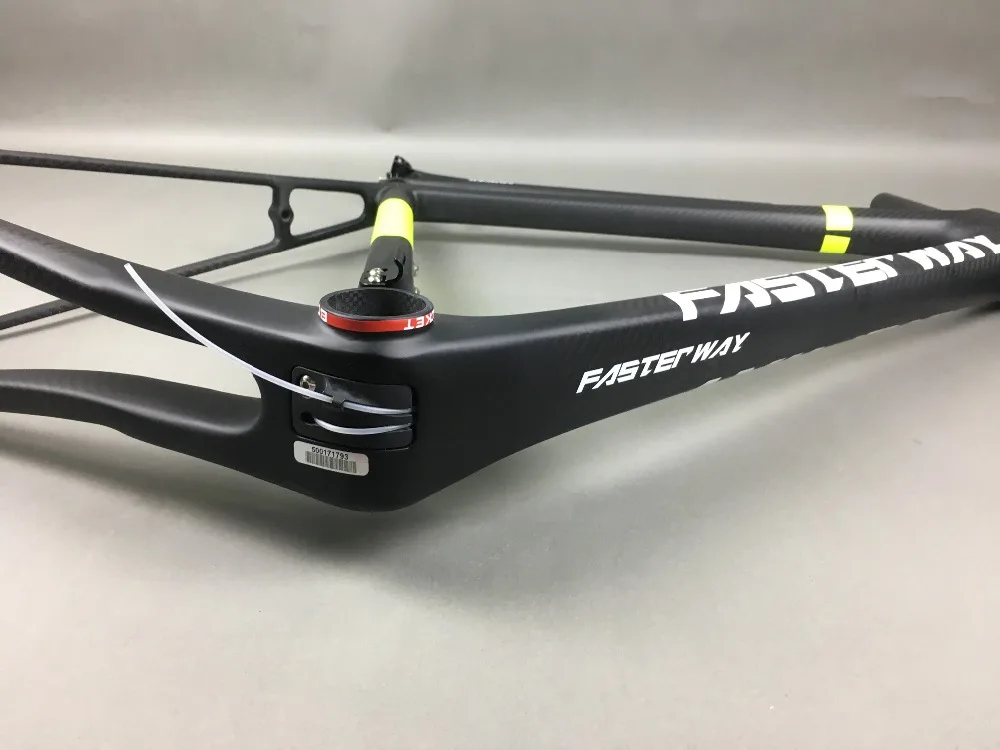 Discount classic design FASTERWAY PRO full black with no logo carbon road bike frameset:carbon Frame+Seatpost+Fork+Clamp+Headset,free ems 76