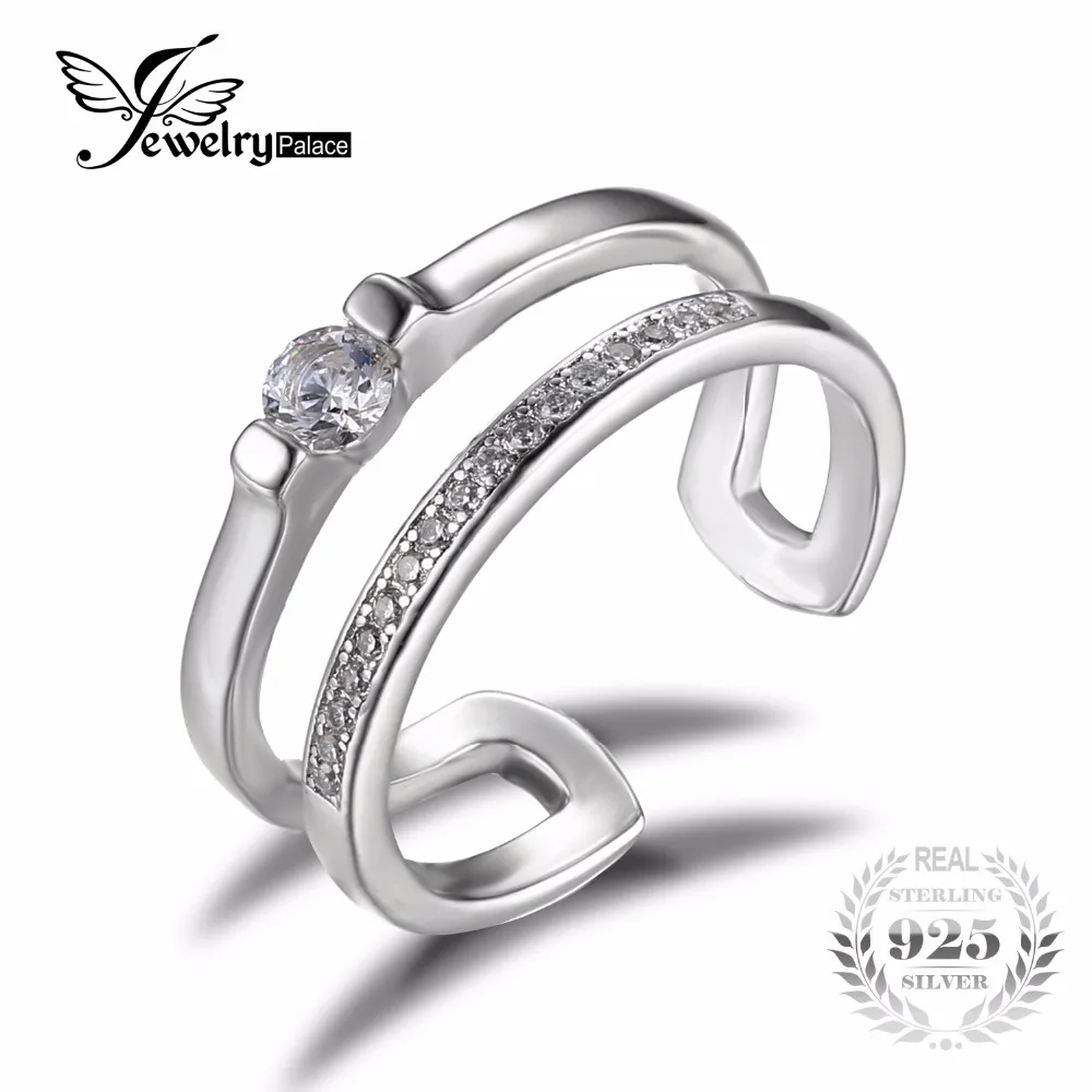 jewelrypalace 02ct cubic zirconia anniversary wedding band engagement ring set guard enhancer real 925 sterling - Wedding Ring Enhancers jewelrypalace 02ct cubic zirconia anniversary wedding band engagement ring set guard enhancer real 925 sterling - Wedding Ring Enhancers