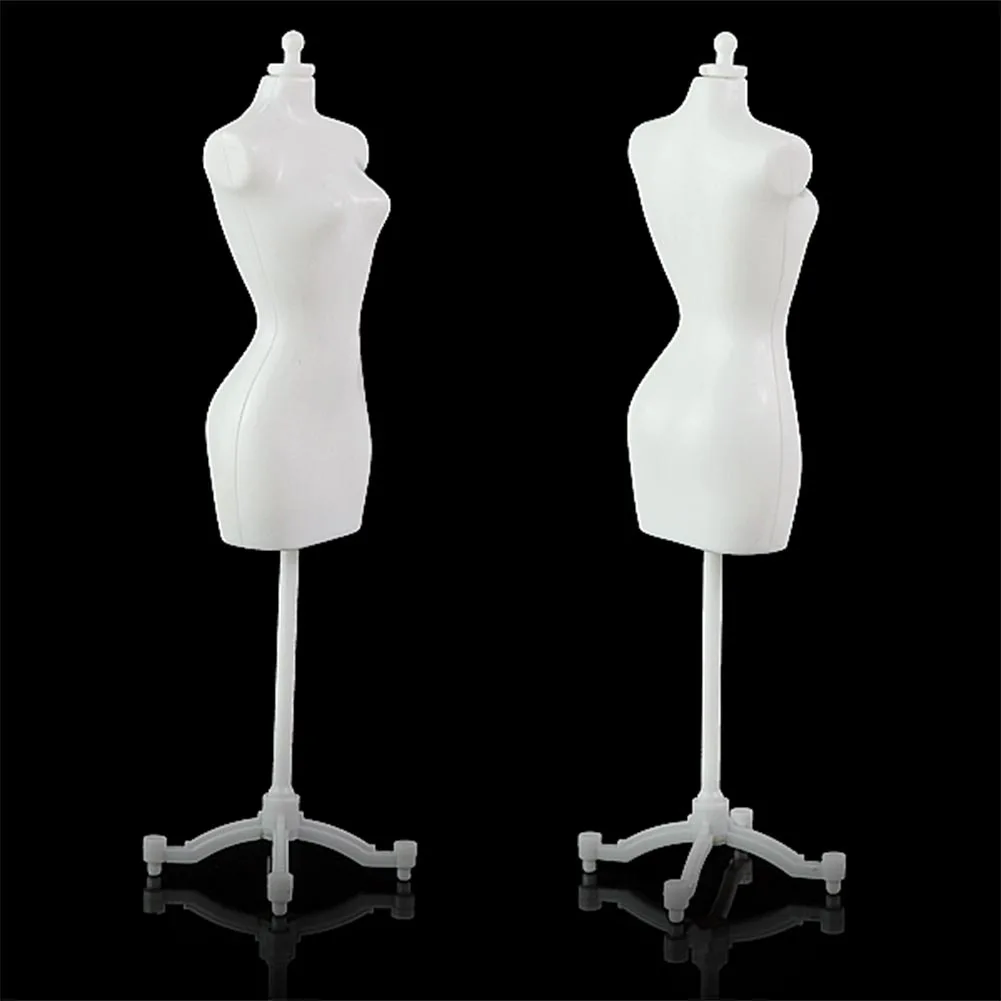 Cute Doll Mannequin Model Display Holder Gown Clothes Dress Form Rack White 5D6 