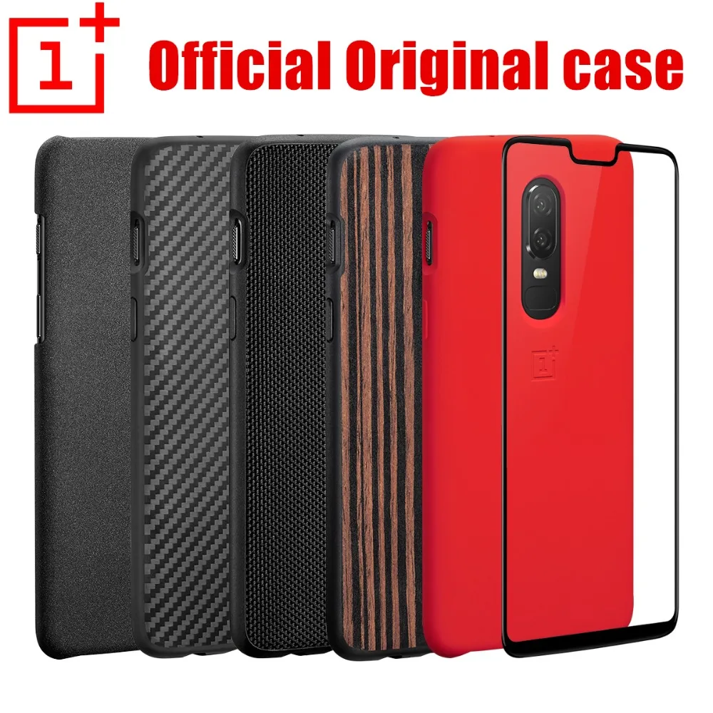 Oneplus 6 Case Official 100 Original Oneplus Company Back Shell Sandstone Carbon Cover Case For One
