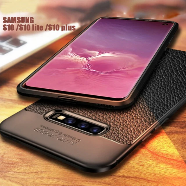 Чехол для Samsung Galaxy S10 кожаный мягкий чехол из ТПУ Plus S10E противоударный 360 полная