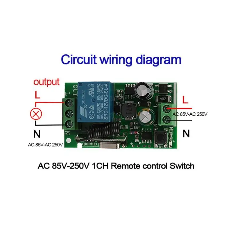 QIACHIP 433Mhz 110V 220V 1CH беспроводной пульт дистанционного управления релейный модуль приемника и пульт дистанционного управления s настенная панель радиочастотный передатчик