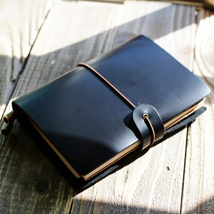

20170Genuine Leather Traveler's Notebook Diary Journal Vintage Handmade Cowhide Gift Travel Notebook Free Lettering Embosse