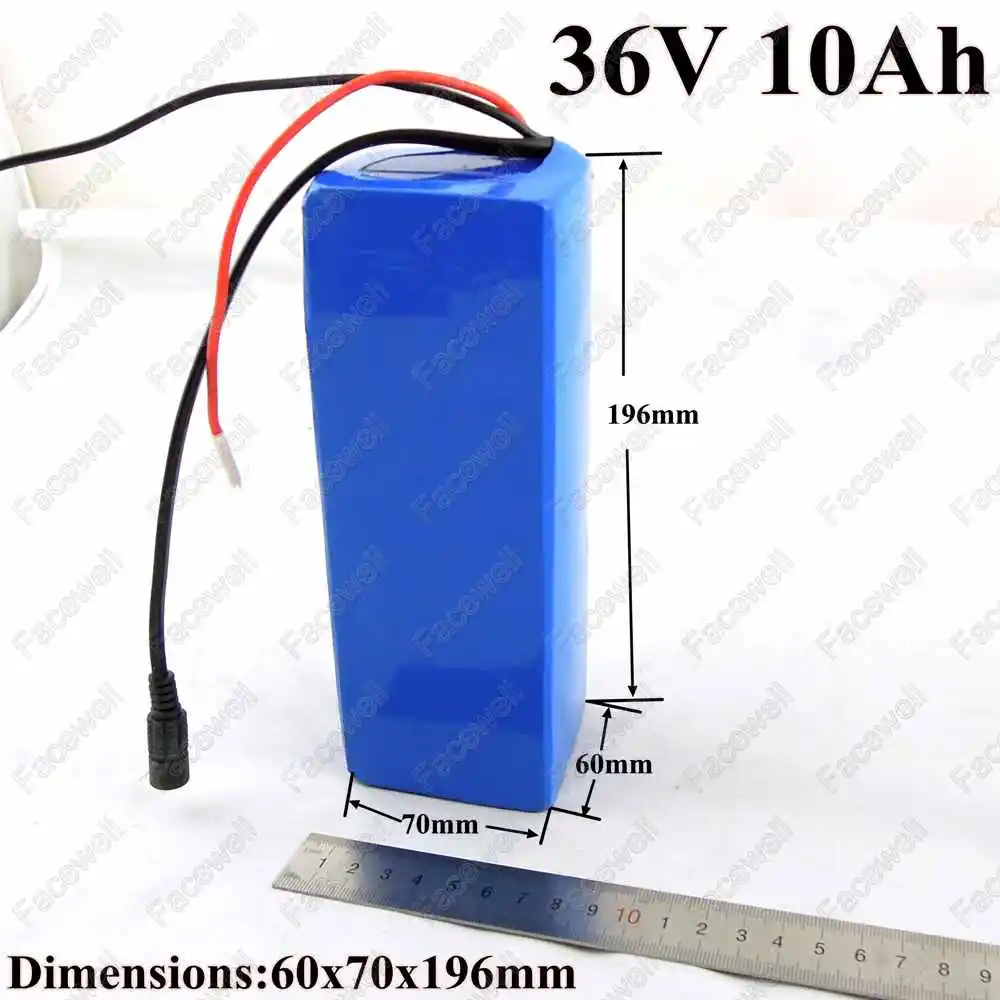 ГТК е-байка 36В 10Ah литий-ионная батарея 15A BMS rechargeablt для 500 Вт 350 Байк, способный преодолевать Броды для инвалидных колясок скутер+ 2A Зарядное устройство