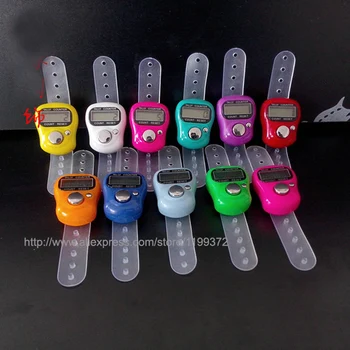 

DHL Free Shipping 200pcs Mini Hand Hold Band Tally Counter LCD Digital Screen Finger Ring Electronic Head Count Tasbeeh Tasbih