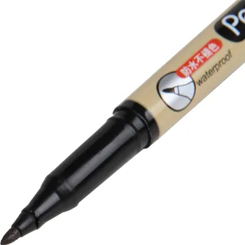 

Deli Oil Marker Pens Waterproof Permanent Scriptliner office stationery supplies CD pens stationary Pens Blue/black/red markers