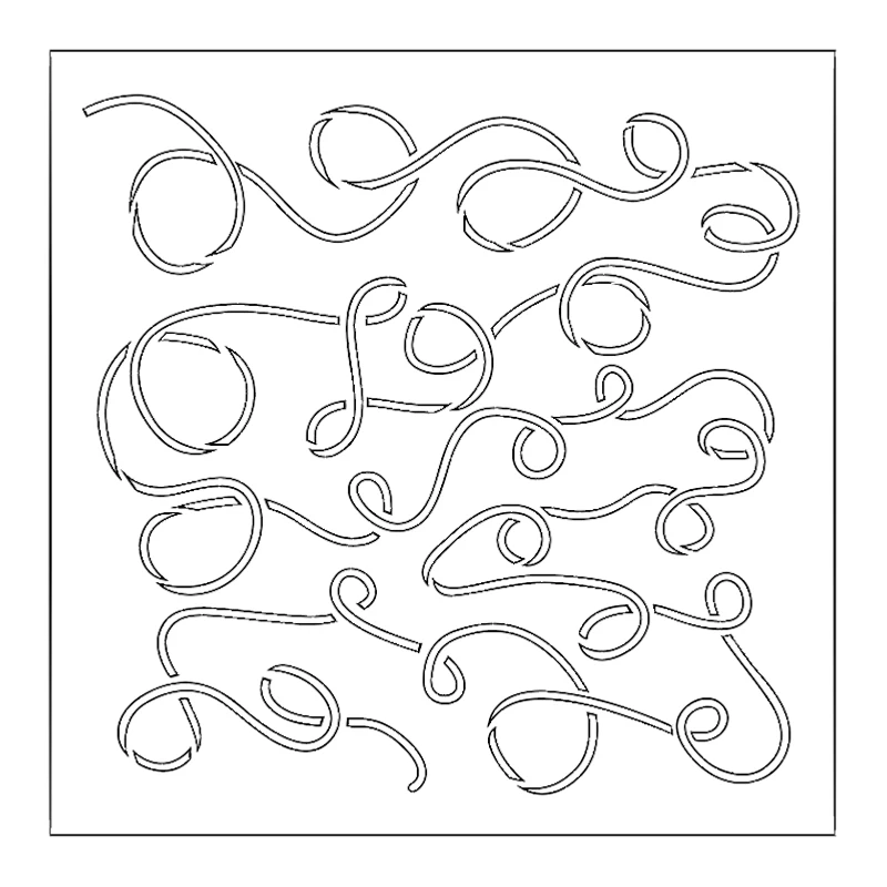 

Curved Scribble Line Stencil for DIY Scrapbooking New 2019 DIY Paper Cards Making Fun Plastic Templates Decoratio Embellishment
