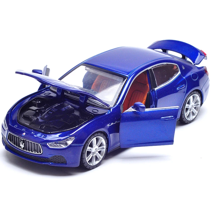 

1:32 Simulation Ghibli Coupe Toy Vehicles Model Alloy Pull Back Children Toys Genuine License Collection Gift Off-Road Car Kids