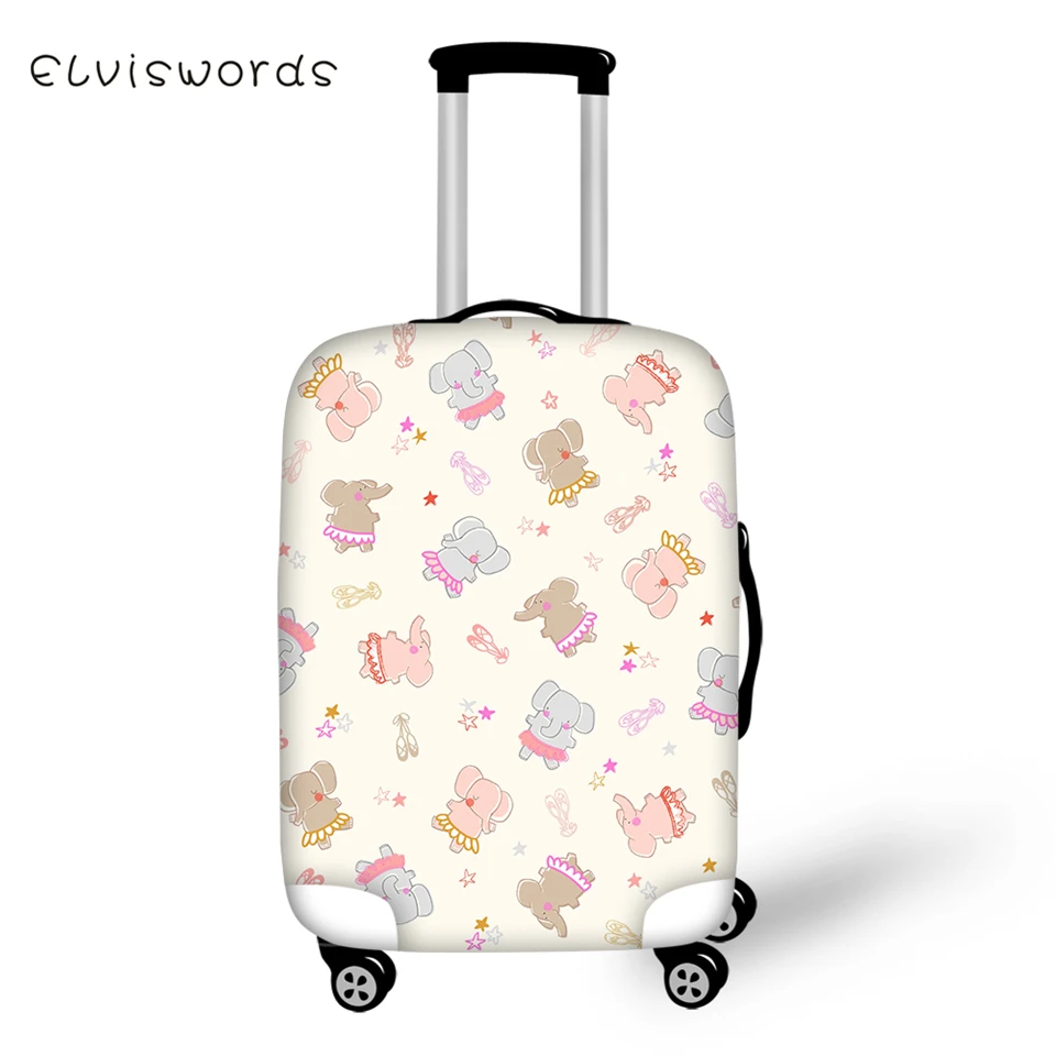ELVISWORDS чемодан защитный чехол для маленьких милых собак эластичный Пыленепроницаемый Чехол Kawaii дизайн багажные аксессуары для путешествий
