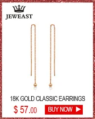 18k Pure Gold Stud Earring Exquisite Elegant Women Jewelry Rose Yellow White Star Miss Girl Gift For Birthday Hot Sale Good New