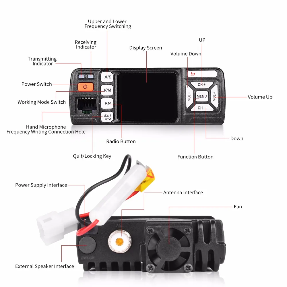 Baojie портативная мини рация 10 км Двухдиапазонная Вт VHF/UHF с функцией