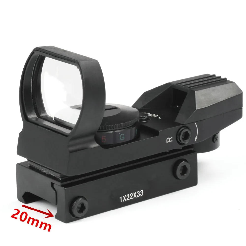 

Hunting Holographic Laser Sight Scope Red Green Dot Projected Reflex Sights 4 Reticle For Air Rifle Pistol With 20mm / 11mm Rail