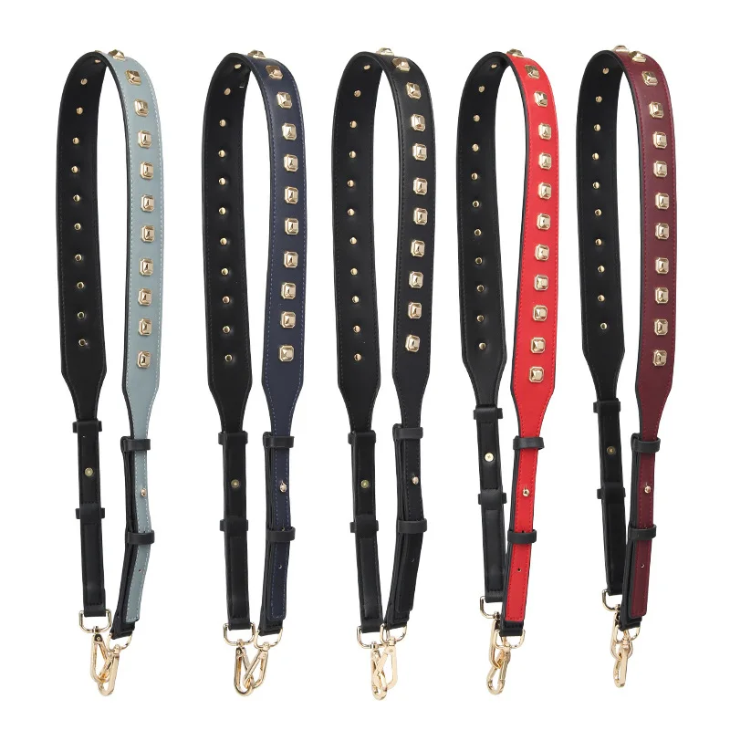 New Designer Adjust Long Bag Strap You Rivet Cross body Belts Messener