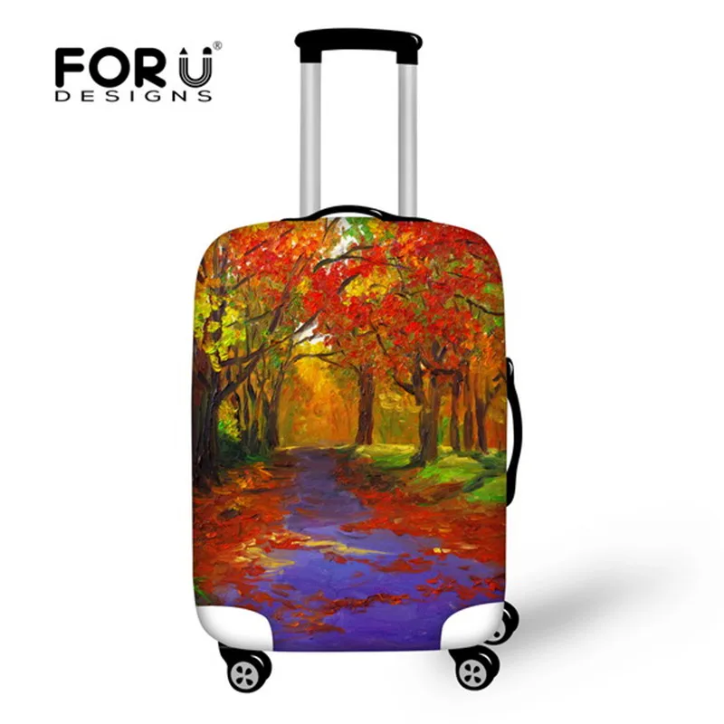 FORUDESIGNS/красивый пейзаж, картина маслом, Чехол для багажа, эластичный багаж для путешествий, защитный чехол для чемодана 18-28 дюймов, чехлы - Цвет: C0151