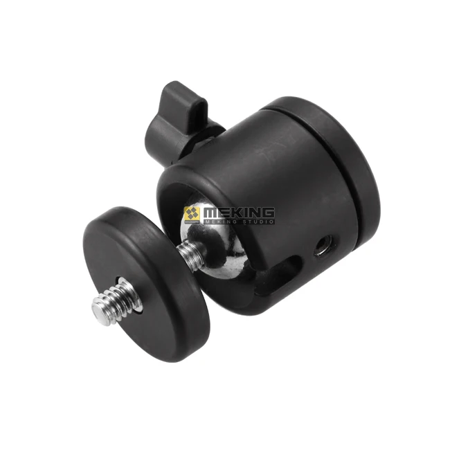Meking Mini Camera Tripod Flash Head Ball Adapter with 1/4" to 3/8" Adapter 360 Degree Rotation Fit All Camera