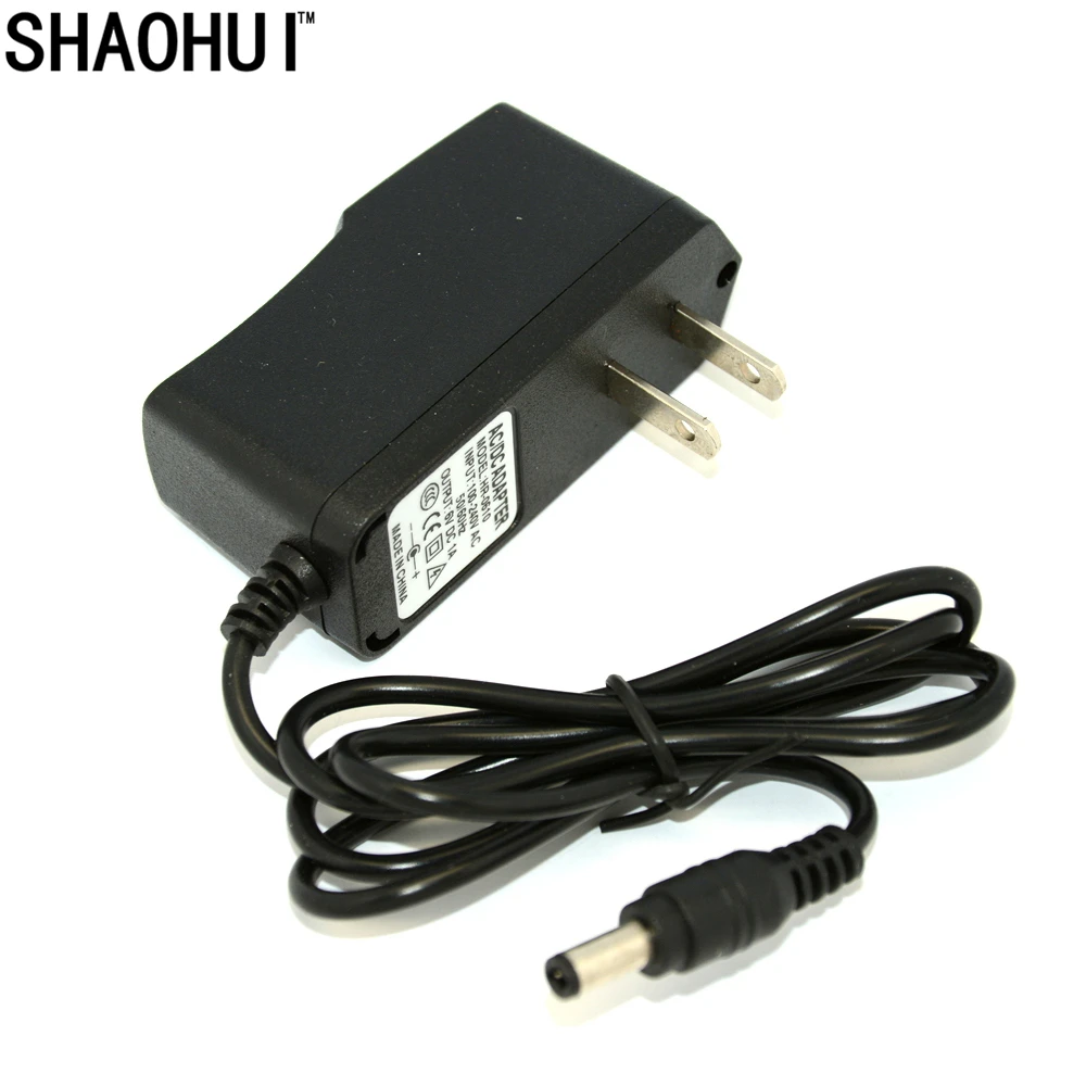 

SHAOHUI Top quanlity 100PCS 5.5mmX2.1mm AC 100V-240V High quality DC 6V 1A Power Adapter Supply US plug Free shipping
