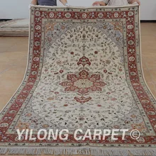 Yilong 6'x9' Восточная Ручная работа персидская шерсть ковры изысканные персидская шерсть шелковые ковры(1464