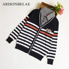 

Turtleneck for a Boy Children Pullover Knitted Sweater Horizontal Stripes Hot Offer Children Clothes Turn-Down Plaid Collar 2018