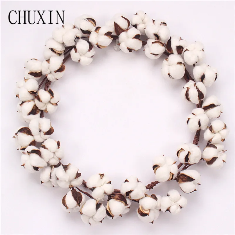 

New Christmas Wreath Artificial Berry Cotton Fake Wreath Home Party Door Wall Decoration Window Display Photography props
