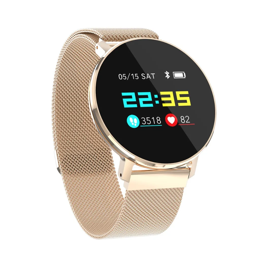 T5 smartwatch for iOS/Android toughened glass BT4.0 heart rate, blood oxygen, blood pressure, fitness IP67 waterproof smartwatch