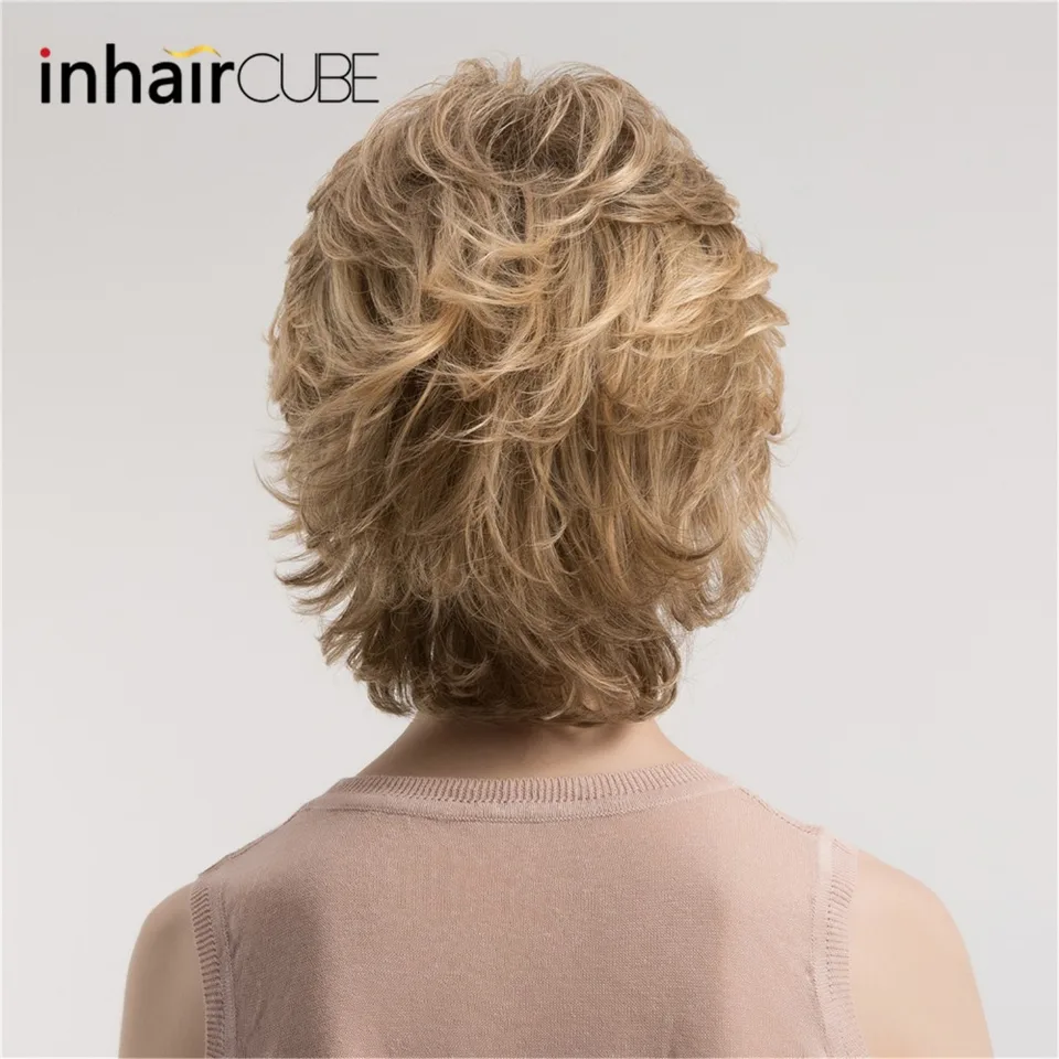 Esin Synthetic Shoulder Length Wig Fluffy Multi Layered Blonde