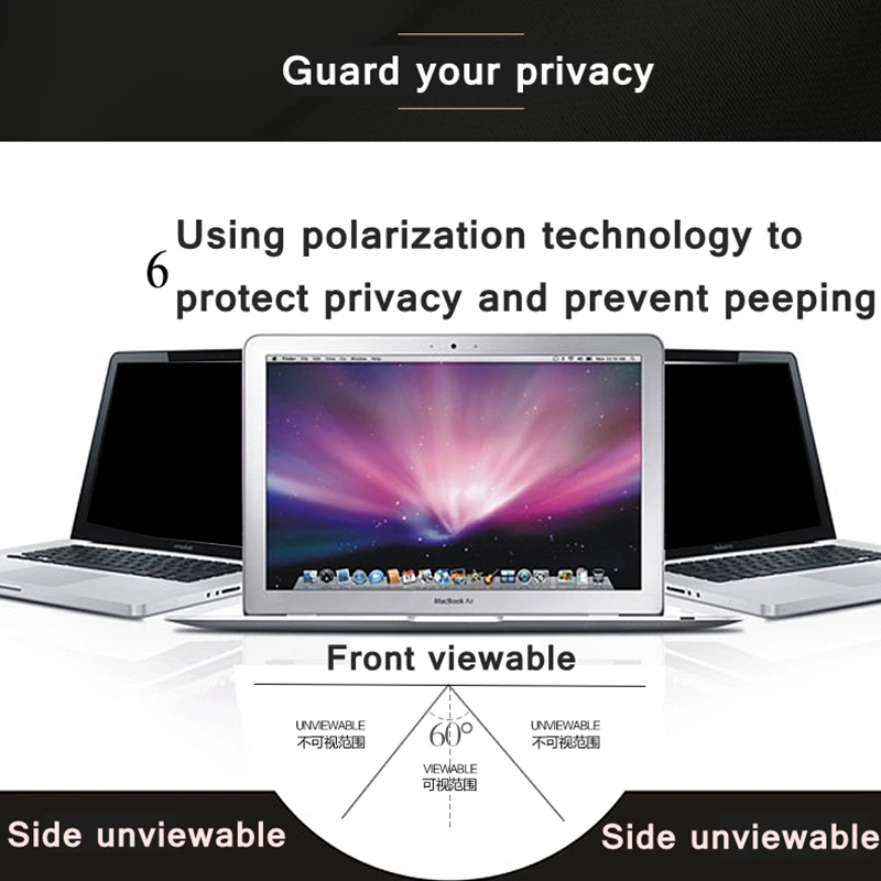 23"(169) size 510x287mm Desktop Laptop computer privacy screen