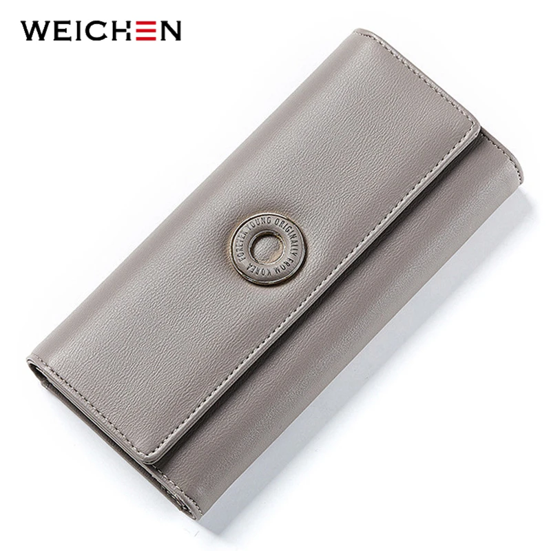 

WEICHEN Many Departments Women Wallets Card Holder Coin Cell Phone Pocket Ladies Clutch Purse Long Leather Brand Female Wallet