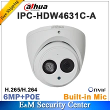 dahua IPC-HDW4631C-A заменяет IPC-HDW4431C-A сетевую ip-камеру 6MP IR POE CCTV Mic встроенный купольный H265 металлический корпус