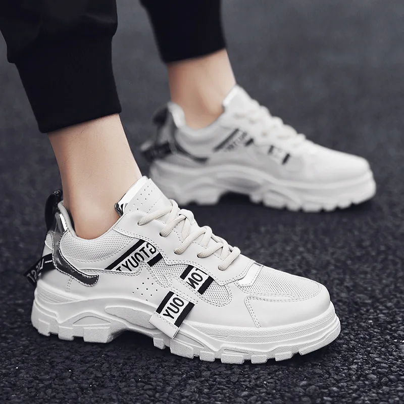 white casual trainers mens