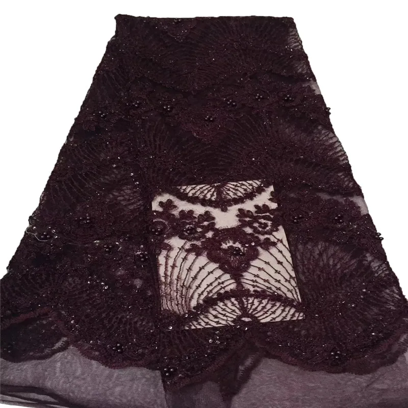 Fashion African Lace Fabric High Quality 3D With Sequins For Nigerian Wedding Dress French H1548 | Дом и сад