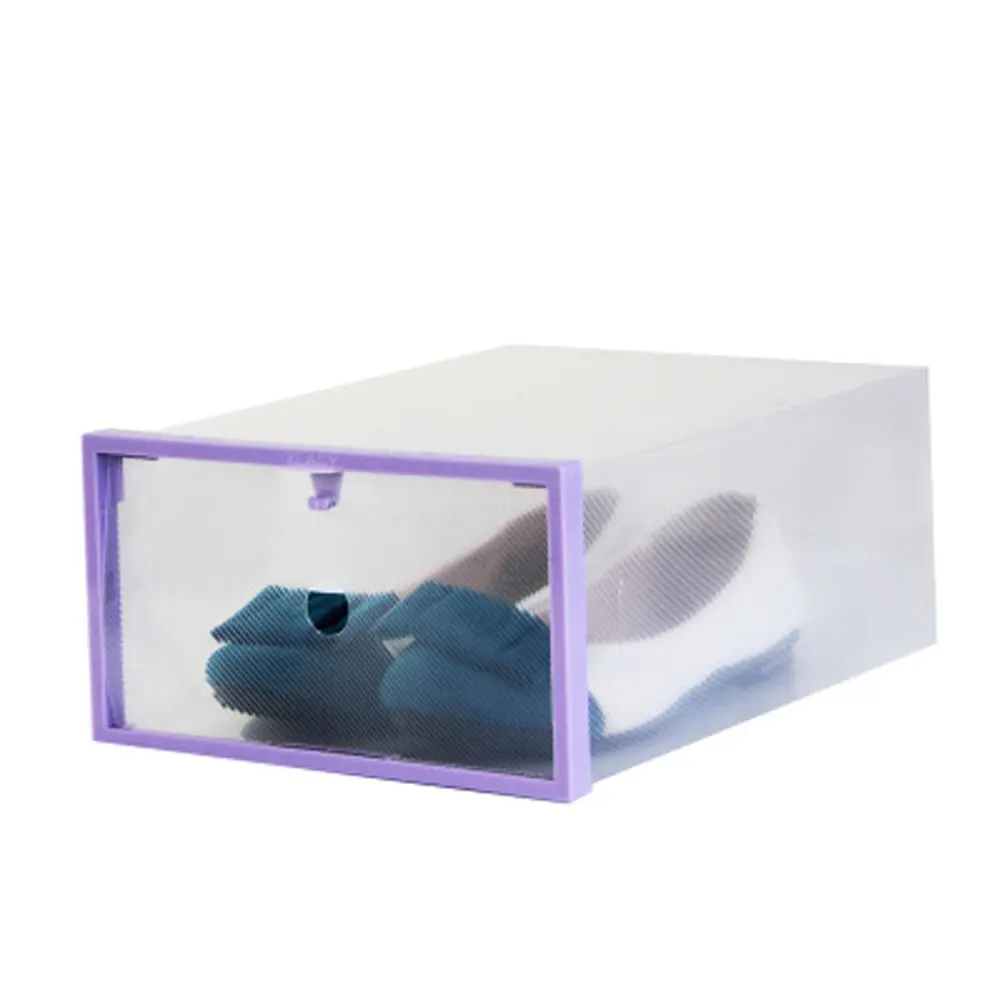 Colorful Crystal Transparent Clear Thicken Plastic Shoes Boot Box