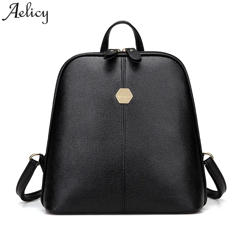 

Aelicy Women Backpack Travel girls School bags leather Rucksack Ladies Backpack 2019 mochila feminina dropshipping hot sale sac