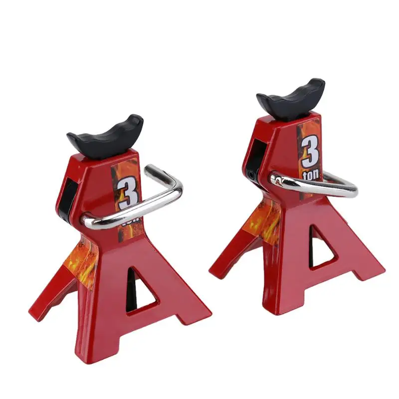 

2Pcs/Set 3 Ton Scale Adjustable Height Metal Jack Stand Repairing Tool for 1/10 D90 SCX10 Rock Crawler RC Car Parts&Props