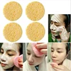 10 PCs Natural Wood Fiber Face Wash Cleansing Sponge Beauty Makeup Tools Accessories Round Yellow 8cm Dia 5