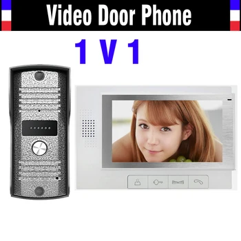 

7 Inch Monitor Wired Video Door Phone Intercom System Video DoorPhone 2 Monitor 1 Door Camera Video interphone Intercom Kit