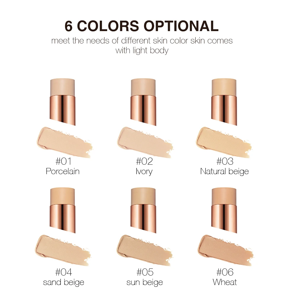 O.TWO.O 6pcs Concealer Stick Makeup Set Long Lasting Waterproof Full Coverage Contour Cosmetics