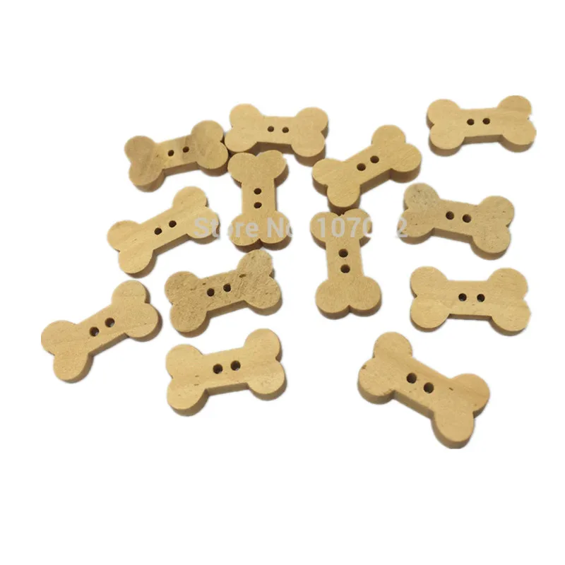 Wooden buttons bone shaped buttons with 2 holes