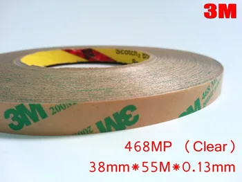 

3M 468MP Clear (38mm*55M*0.13mm) 200MP Double Sided Pure Adhesive Film Tape, High Temperature Withstand for Automotive Appliance