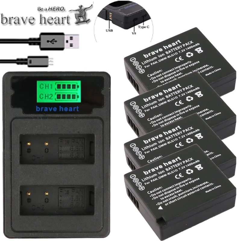 

DMW-BLG10 DMW BLG10 BLE9E BLE9 DMW-BLE9 BPDC15 Battery for Panasonic LUMIX GF5 GF6 GX7 LX100 GX80 GX85 camera accessories