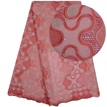 

2018 Stones African Cotton Swiss Voile Lace Fabric High Quality Swiss Voile Lace In Switzerland Cotton African Lace Fabric 1127
