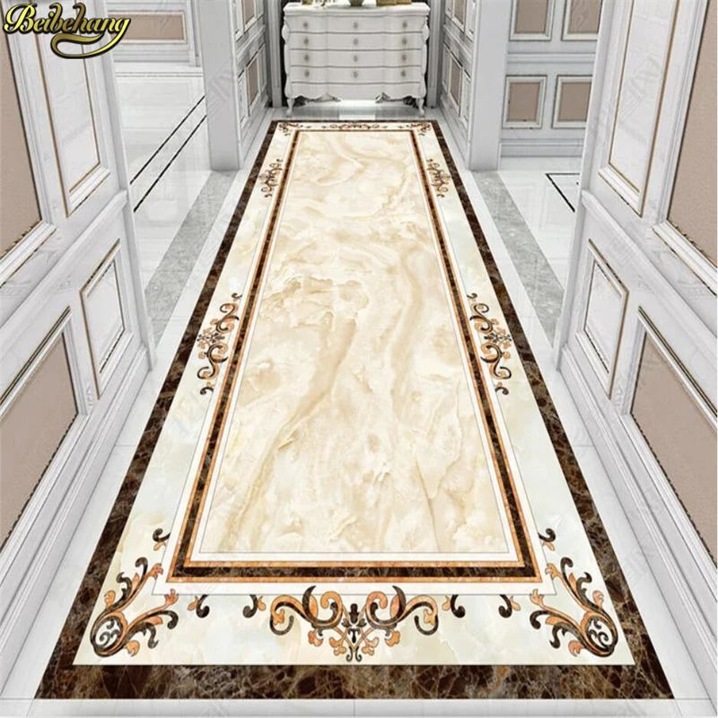 beibehang Custom photo wallpaper floor painting stickers atmospheric
marble corridor aisle water knife parquet papel de parede
