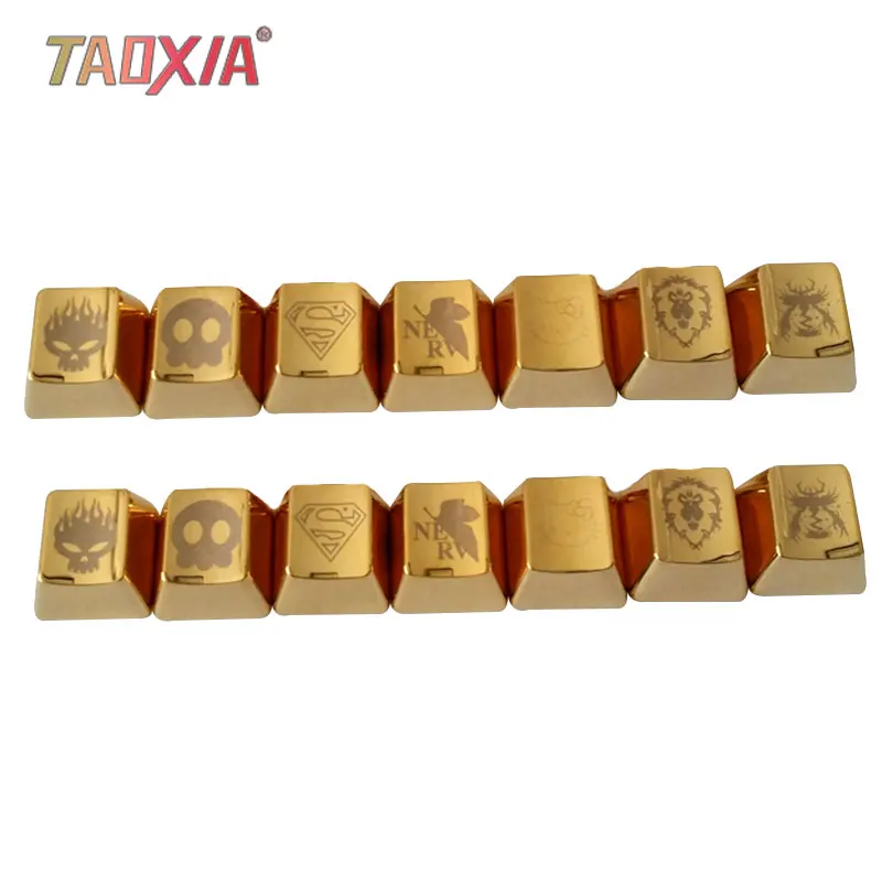  Golden Color Personality Key Cap ESC Punisher FILCO Alien DOTA LOL Mechanical Keyboard Metal Fashio
