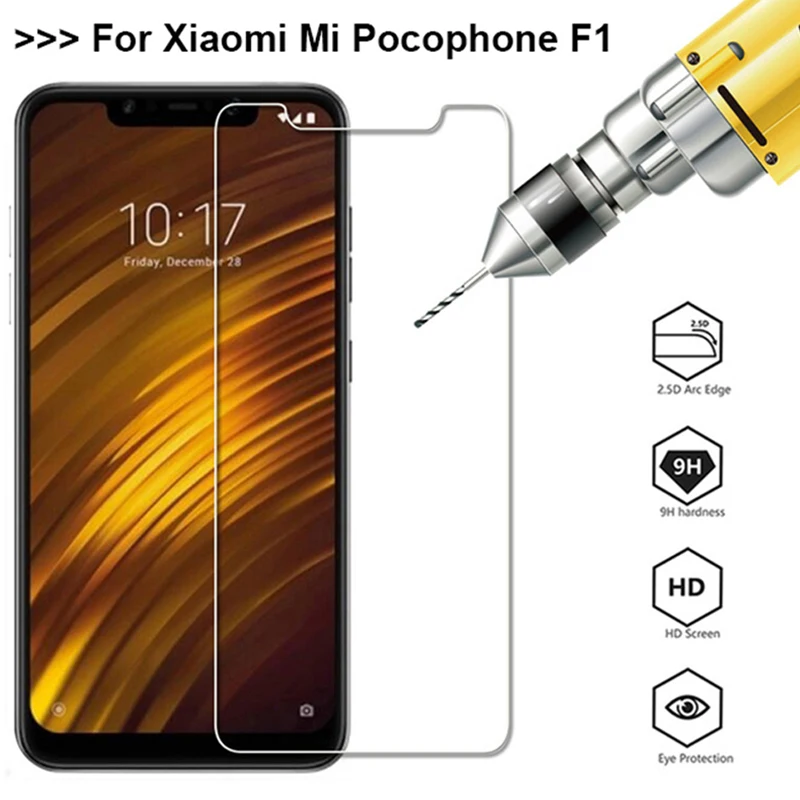 

Tempered Glass For Xiaomi Pocophone F1 Mi Max 2 3 9H 2.5D 0.26mm Screen Protector Glass For Xiaomi Pocophone F1 Protective Film